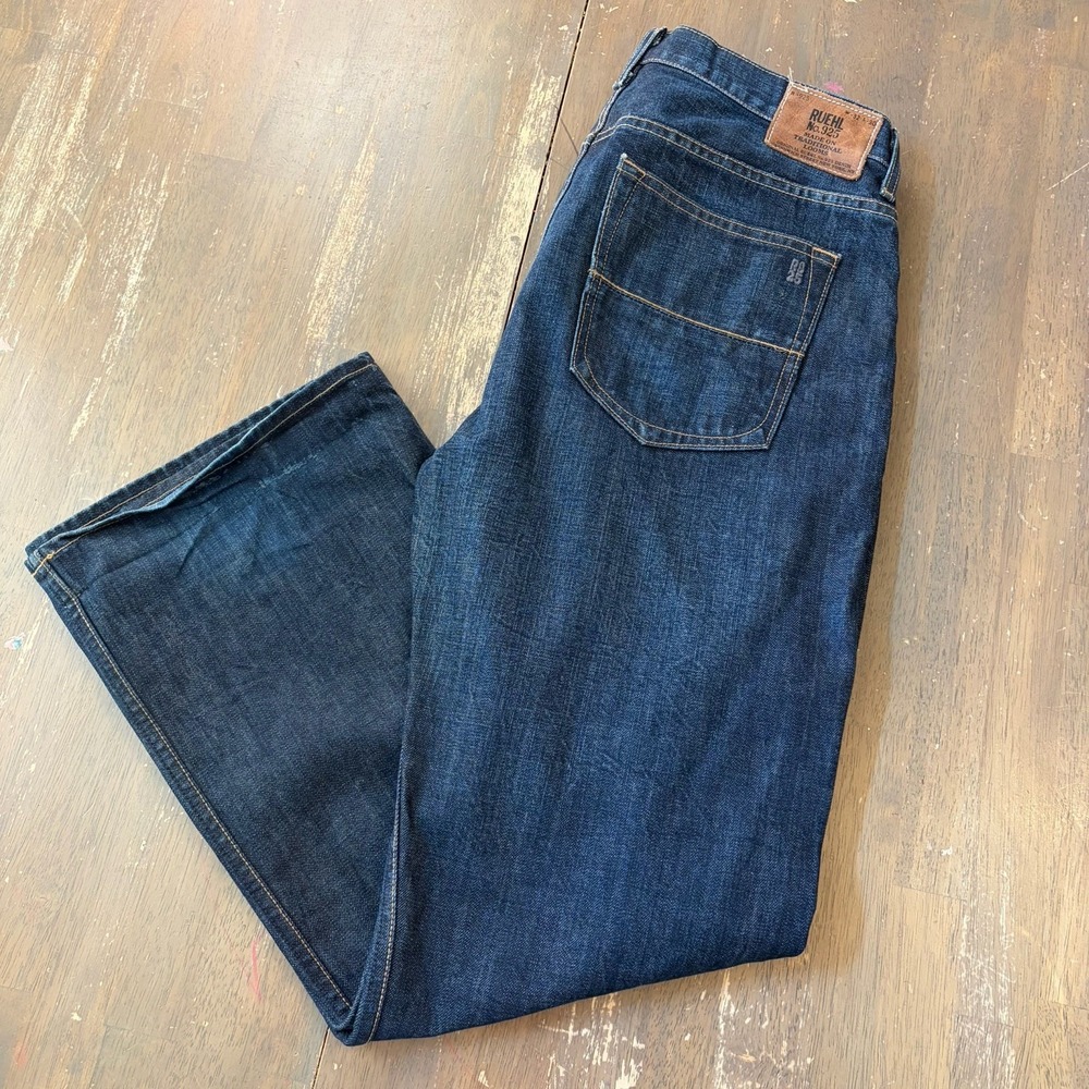 RUEHL No. 925  VARICK Men's Relaxed Jeans Made in USA Size 32x30 Dark Wash